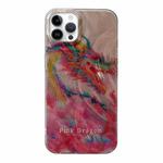 For iPhone 15 Pro Max Creative Oil Painting Colorful Dragon TPU Shockproof Phone Case
