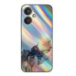 For Xiaomi Redmi 13C 5G / Poco M6 / Redmi 13R Laser Marble Pattern Clear TPU Protective Phone Case(Black)