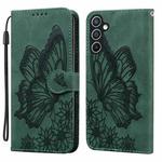 For Samsung Galaxy A17 5G / A26 5G Retro Skin Feel Butterflies Embossing Horizontal Flip Leather Phone Case(Green)