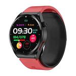 S22 Air Pump Blood Pressure Testing ECG Health Smart Watch, 1.39 inch Round Screen(Red)