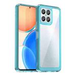 For Honor X6 5G Colorful Series Acrylic Hybrid TPU Phone Case(Transparent Blue)