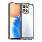 For Honor X8 5G Colorful Series Acrylic Hybrid TPU Phone Case(Transparent Grey)