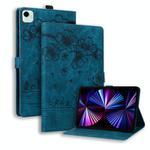 For Honor Pad X9a / X9 Pro Cartoon Sakura Cat Embossed Leather Tablet Case(Blue)