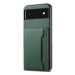 For Google Pixel 6 Calf Texture Card Bag Design Full Coverage Phone Case(Green)