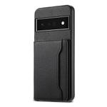 For Google Pixel 6 Pro Calf Texture Card Bag Design Full Coverage Phone Case(Black)