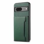 For Google Pixel 7 5G Calf Texture Card Bag Design Full Coverage Phone Case(Green)