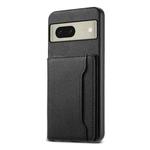 For Google Pixel 8 Calf Texture Card Bag Design Full Coverage Phone Case(Black)