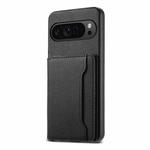 For Google Pixel 10 Pro / 10 Calf Texture Card Bag Design Full Coverage Phone Case(Black)
