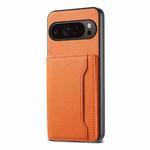 For Google Pixel 10 Pro / 10 Calf Texture Card Bag Design Full Coverage Phone Case(Orange)