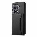 For OnePlus Ace 2 Pro Calf Texture Card Bag Design Full Coverage Phone Case(Black)