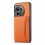 For OnePlus Ace 2 Pro Calf Texture Card Bag Design Full Coverage Phone Case(Orange)