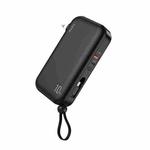 TOTU PB-7-L 10000mAh 22.5W AC Fast Charging Power Bank with Cable(Black)