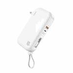 TOTU PB-7-L 10000mAh 22.5W AC Fast Charging Power Bank with Cable(White)