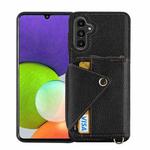 For Samsung Galaxy A24 Crossbody Zipper Card Bag RFID Anti-theft Phone Case(Black)