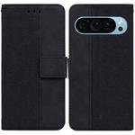 For Google Pixel 9 Geometric Embossed Leather Phone Case(Black)