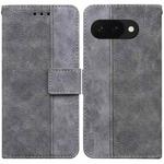 For Google Pixel 9a Geometric Embossed Leather Phone Case(Grey)