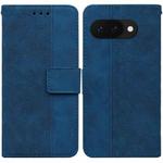 For Google Pixel 9a Geometric Embossed Leather Phone Case(Blue)