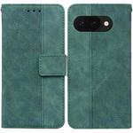 For Google Pixel 9a Geometric Embossed Leather Phone Case(Green)