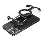 For iPhone 13 Pro MagSafe Magnetic Frameless Holder Phone Case(Black)