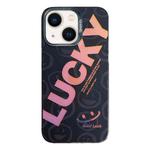 For iPhone 14 Colorful Pattern TPU + PC Phone Case(LUCKY)