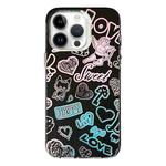 For iPhone 14 Pro Colorful Pattern TPU + PC Phone Case(Graffiti Angel)