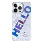 For iPhone 14 Pro Colorful Pattern TPU + PC Phone Case(HELLO)