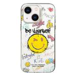 For iPhone 13 Colorful Pattern TPU + PC Phone Case(Smile)