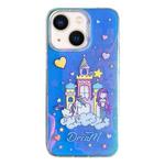 For iPhone 13 Colorful Pattern TPU + PC Phone Case(Rainbow Castle)