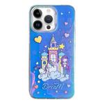 For iPhone 12 Pro Max Colorful Pattern TPU + PC Phone Case(Rainbow Castle)