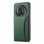 For Honor Magic5 Pro Calf Texture Card Bag Design Full Coverage Phone Case(Green)