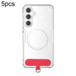 5pcs Universal Phone Lanyard Strap Patch Gasket(Red)