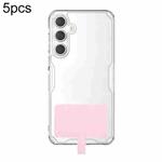 5pcs Ultra-Thin Universal Phone Lanyard Strap Patch Gasket(Pink)