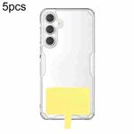 5pcs Ultra-Thin Universal Phone Lanyard Strap Patch Gasket(Yellow)