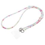 Phone Anti-lost Colorful Bead Chain Crossbody Lanyard(Flower)