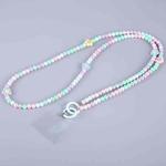 Mobile Phone Anti-lost Dazzling Crossbody Long Bead Chain(Colorful Flower)