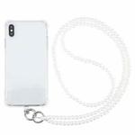 Mobile Phone Anti-lost Ink Wash Crossbody Long Bead Chain(Pearl White)