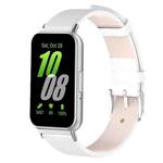 For Samsung Galaxy Fit 3 PU Leather Watch Band(White)