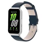 For Samsung Galaxy Fit 3 PU Leather Watch Band(Dark Blue)