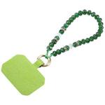 Mobile Phone Anti-lost Bead Chain Short Lanyard with Pad(Green)