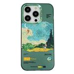 For iPhone 12 Pro Electroplated Lens Illustration Phone Case(Green)