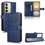 For Realme C75 4G Honeycomb Dot Texture Leather Phone Case(Blue)