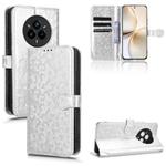For Realme 14 Pro Honeycomb Dot Texture Leather Phone Case(Silver)
