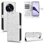 For Realme 14 Pro Lite / 13 Pro Global Honeycomb Dot Texture Leather Phone Case(Silver)
