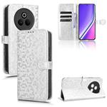 For Realme P3 Pro Honeycomb Dot Texture Leather Phone Case(Silver)