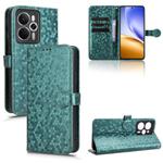 For Realme 14 5G Honeycomb Dot Texture Leather Phone Case(Green)