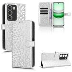 For Realme 14x 5G Malaysia / V70 Honeycomb Dot Texture Leather Phone Case(Silver)
