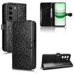 For Realme C71 4G Honeycomb Dot Texture Leather Phone Case(Black)