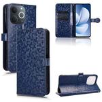 For Realme C71 4G India / Note 70T 4G Honeycomb Dot Texture Leather Phone Case(Blue)
