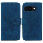 For Google Pixel 9a Butterfly Rose Embossed Leather Phone Case(Blue)