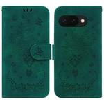 For Google Pixel 9a Butterfly Rose Embossed Leather Phone Case(Green)